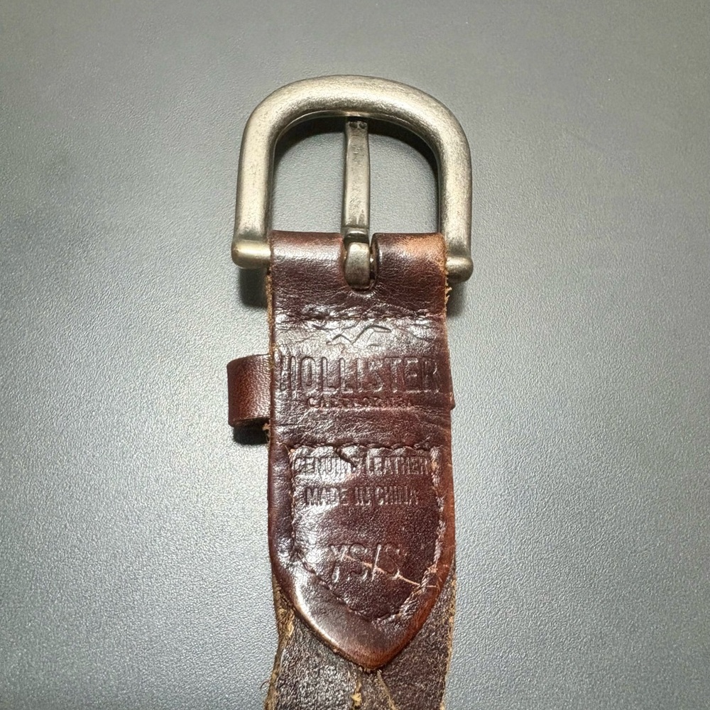 HOLLISTER Braided Brown Leather Belt - Picture 5 of 7
